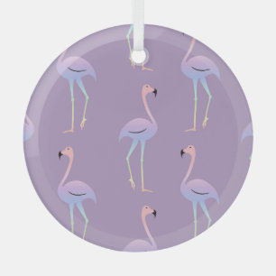 Flamingo Regenbogen: farbenfrohes, nahtloses Muste Ornament Aus Glas