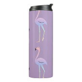 Flamingo Regenbogen: farbenfrohes, nahtloses Muste Thermosbecher (Nach links gedreht)