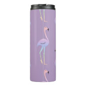 Flamingo Regenbogen: farbenfrohes, nahtloses Muste Thermosbecher (Rückseite)