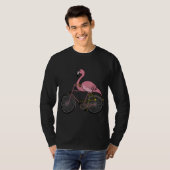 Flamingo Reiten Ein Fahrrad Cool Biker T-Shirt (Vorne ganz)