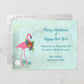 Flamingo Rejovice Grunge Weihnachtskarte Feiertagspostkarte (Vorne/Hinten)