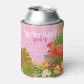 Flamingo-Rentner-Rosa-Getränkehalter Dosenkühler (Kanne Vorderseite)