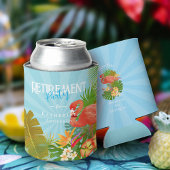 Flamingo Retirement Blue Can Cooler Dosenkühler