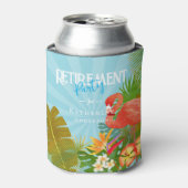 Flamingo Retirement Blue Cooler Dosenkühler (Kanne Vorderseite)