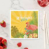 Flamingo Retirement Orange Yellow Serviette (Beispiel)