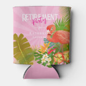 Flamingo Retirement Pink Can Cooler Dosenkühler (Vorderseite)