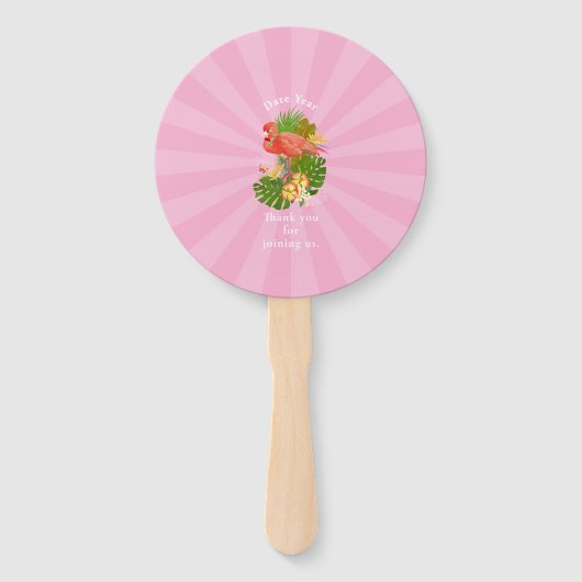 Flamingo Retirement Pink  Fächer (Rückseite)