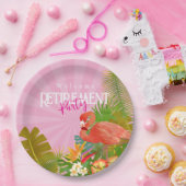 Flamingo Retirement Pink Pappteller (Party)