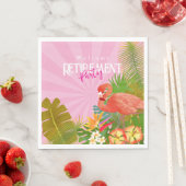 Flamingo Retirement Pink Serviette (Beispiel)
