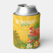 Flamingo Retirement Yellow Orange Can Cooler Dosenkühler (Kanne Vorderseite)