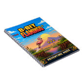 Flamingo, Retro-8-Bit-Pixel-Art Notizblock (Rechte Seite)