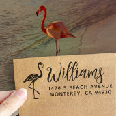 Flamingo Return Address Florida Gummistempel