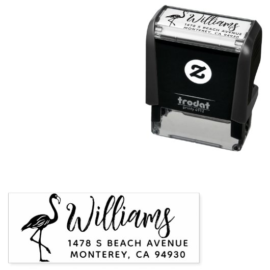Flamingo Return Address Florida Permastempel (Beispiel)