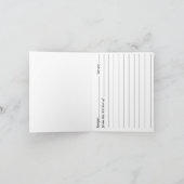 Flamingo-Rezept-Anmerkungs-Karte Karte (Innenseite)