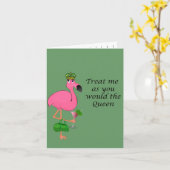 Flamingo-Rezept-Anmerkungs-Karte Karte (Gelbe Blume)