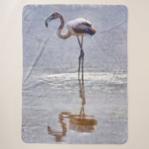 Flamingo Ripples and Reflections Watercolor Sherpadecke