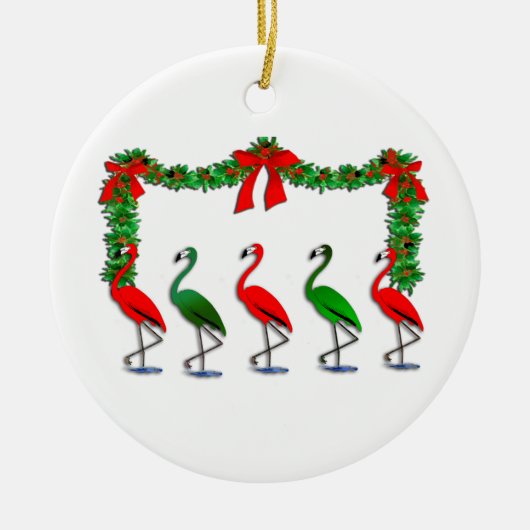 Flamingo Rockettes Tanzshow Keramik Ornament (Vorne)