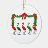 Flamingo Rockettes Tanzshow Keramik Ornament (Links)