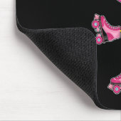 Flamingo Roller Skate - Funny Flamingo Lover Roll Mousepad (Ecke)