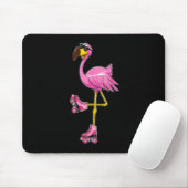 Flamingo Roller Skate - Funny Flamingo Lover Roll Mousepad (Mit Mouse)