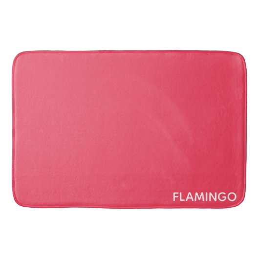 Flamingo rosa Farbname Badematte (Vorderseite)