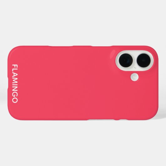 Flamingo rosa Farbname Case-Mate iPhone Hülle (Rückseite (Horizontal))