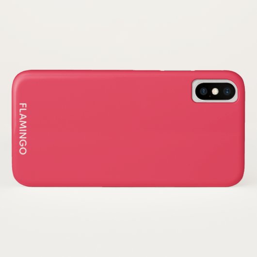 Flamingo rosa Farbname Case-Mate iPhone Hülle (Rückseite (Horizontal))