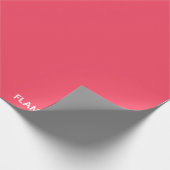 Flamingo rosa Farbname Geschenkpapier (Ecke)