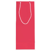 Flamingo rosa Farbname Geschenktüte Für Weinflaschen (Rückseite)