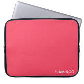 Flamingo rosa Farbname Laptopschutzhülle (Vorderseite)