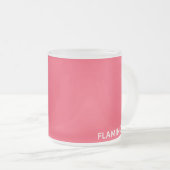 Flamingo rosa Farbname Mattglastasse (VorderseiteRechts)