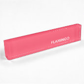 Flamingo rosa Farbname Namensplakette