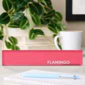 Flamingo rosa Farbname Namensplakette
