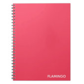 Flamingo rosa Farbname Notizblock (Vorderseite)