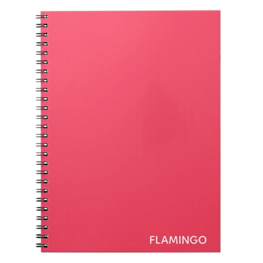 Flamingo rosa Farbname Notizblock (Vorderseite)