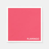 Flamingo rosa Farbname Serviette (Vorderseite)