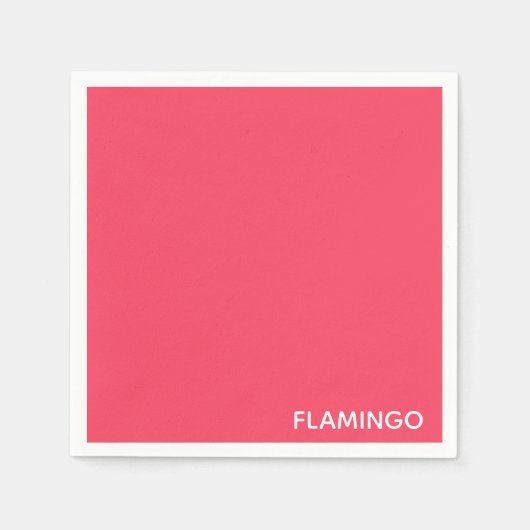 Flamingo rosa Farbname Serviette (Vorderseite)