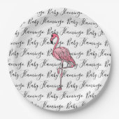 Flamingo | Rosa Flamingo, rosa tropischer Vogel Pappteller (Vorderseite)