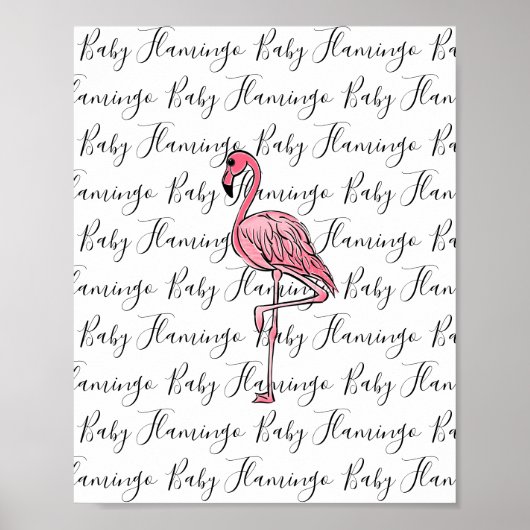 Flamingo | Rosa Flamingo, rosa tropischer Vogel Poster (Vorne)