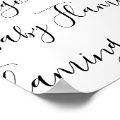 Flamingo | Rosa Flamingo, rosa tropischer Vogel Poster (Ecke)