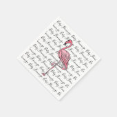 Flamingo | Rosa Flamingo, rosa tropischer Vogel Serviette (Ecke)
