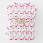 Flamingo rosa Muster Geschenkpapier Set (Beispiel)