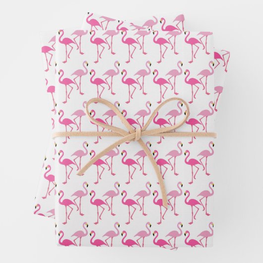 Flamingo rosa Muster Geschenkpapier Set (Beispiel)