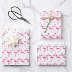 Flamingo rosa Muster Geschenkpapier Set