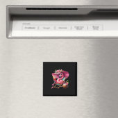 Flamingo Rosa Palmenbaum Tropischer Strand Sommerf Magnet (In Situ (Geschirrspüler))