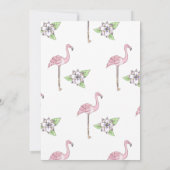 Flamingo-Rosa-Party Einladung (Rückseite)