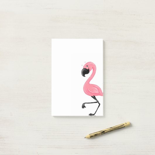 Flamingo-rosa Post-Itanmerkungen Post-it Klebezettel (Auf Schreibtisch)