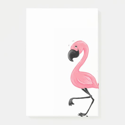 Flamingo-rosa Post-Itanmerkungen Post-it Klebezettel (Vorderseite)