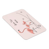 Flamingo Rosa Trio 4 Text Magnet flexibel (Rechte Seite)