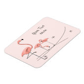Flamingo Rosa Trio 4 Text Magnet flexibel (Linke Seite)